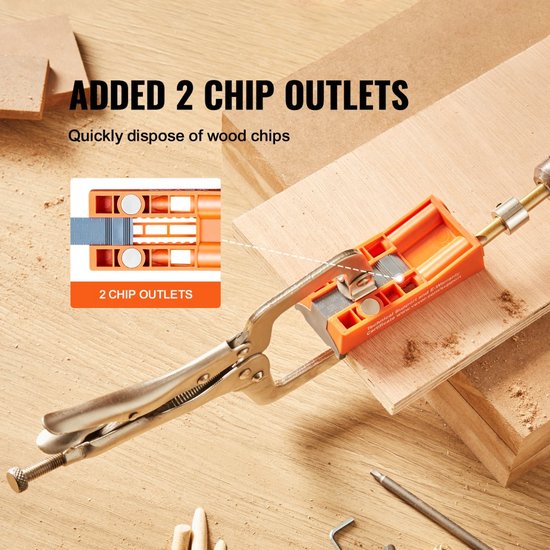 Pocket Hole Jig Kit, Houtbewerking Schuine Gat Locator, Verstelbaar Deuvelgat Jig Systeem, voor Houtbewerking Decoratie, Creëren of Repareren van Houtverbindingen