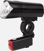 Walfort fietsverlichting-set Fietslamp Voor en Achter - Waterdicht -  Lichtstanden - Zwart