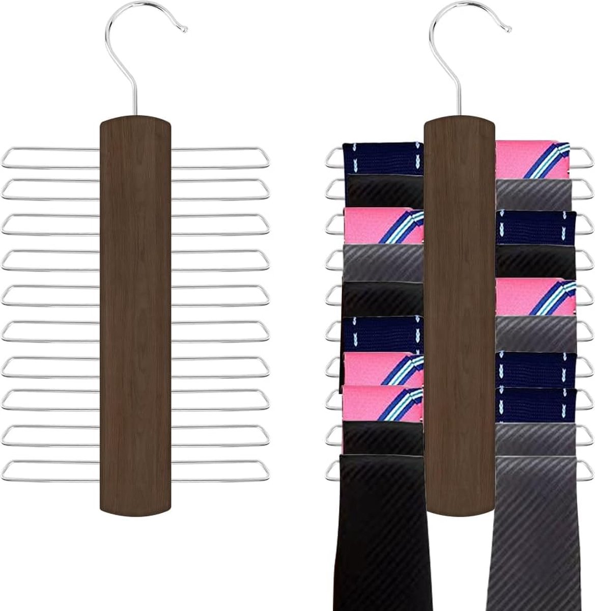 Porte-ceinture en bois Accessoire Organisateur Cintre