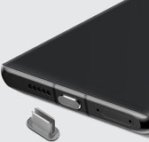 Cadorabo Beschermkap geschikt voor USB C in GRIJS - Stof Beschermende Stekker geschikt voor Laadpoort Stofdicht