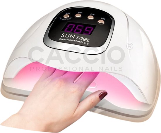 Nageldroger - 320W/66 LEDs (Rood)- Nagellamp - Nieuw Nageldroger-X15 Wit/Zwart - Manicure/Pedicure Handen en Voeten - Gellak - Gelnagels - Acrylnagels - Top Coat - Matte Top coat - Led nagellamp - Uv nagellamp - Nagels - Nagellak droger - Tafellamp