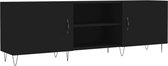 vidaXL - Tv-meubel - 150x30x50 - cm - bewerkt - hout - zwart