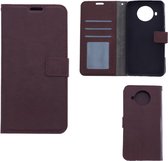 LuxeBass Hoesje geschikt voor Xiaomi Mi 10T Lite - Boekhoesje met kaartvakken - Bruin gsm hoesje - telefoonhoes - telefoonhoesjes