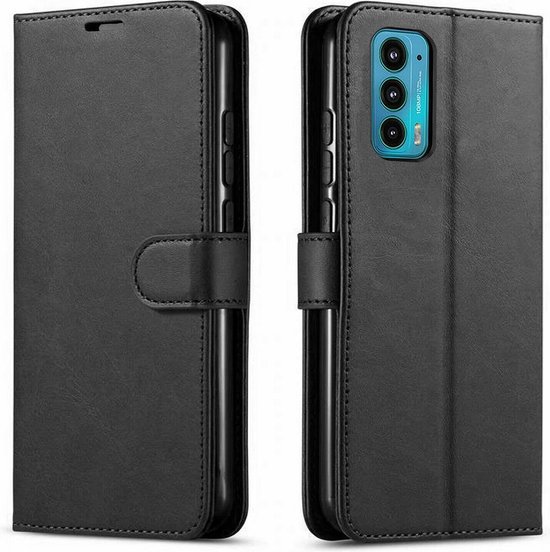 Etui LuxeBass adapté pour Motorola Moto G71 5G - Etui livre - Zwart - Etui portefeuille - Etui pour téléphone - Etui pour téléphone portable - Etuis pour téléphone