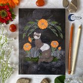 Fret Journal A5 Hardcover Notitieboek - Fret Krachtdier Totem Animal - Animal Spirits - Ferret Lover Gift - Huisdieren Journal Blanco Pagina's