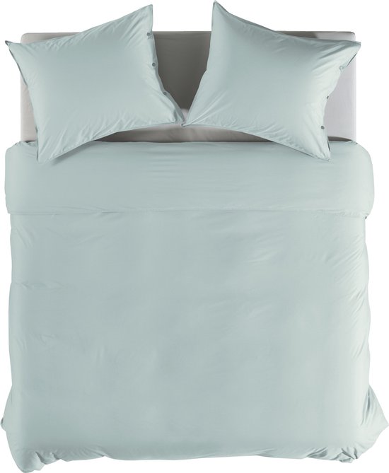 Housse de couette Percale Yellow - Double - 2 personnes (200x200/220 cm + 2 taies) - Murmure Blue