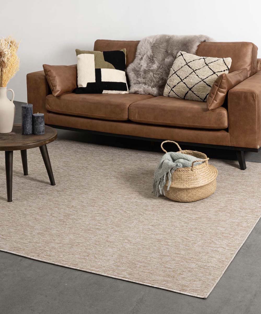 Laagpolig vloerkleed - Lush beige 80x150