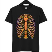 Pumpkin Bones - Halloween Ribcage Femmes / Hommes T-shirt unisexe - Idée de chemise de costume drôle pour Adultes - T-Shirt - Unisexe - Zwart - Taille S