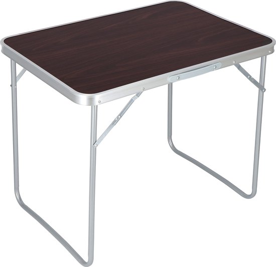 Springos Campingtafel - Vouwtafel - Inklapbaar - Opvouwbaar - 70 x 50 x 60 - Donkerbruin