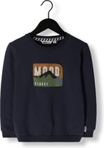 Moodstreet Towelling Embro Sweater Truien & Vesten Jongens - Sweater - Hoodie - Vest- Donkerblauw - Maat 122/128