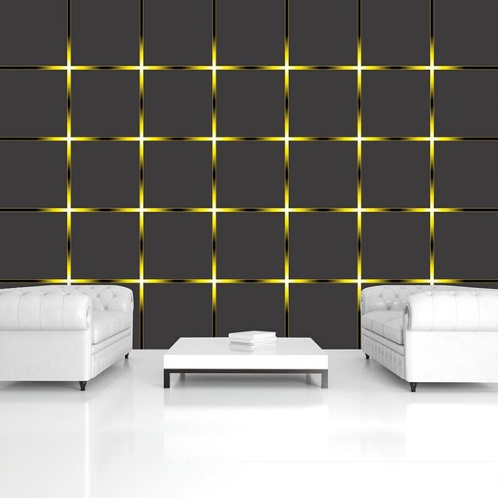 gris | Photomural jaune, revêtement mural