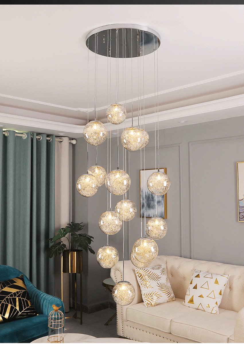 Maria Theresia Kristal Kroonluchter 48 lichts Vide lamp in ZILVER / Maria Theresia Kroonluchters | Dé Kroonluchterwinkel voor Nederland én België