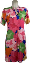 Angelle Milan - Vêtements de voyage pour femmes - Robe florale rose - Respirante - Sans rides - Robe durable - En 5 tailles ! - Taille XXL