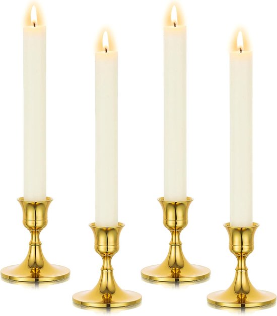 Chandelier bougeoir métal doré - bougeoir pour bougies bâtons bougies  pointues fer lot... | bol