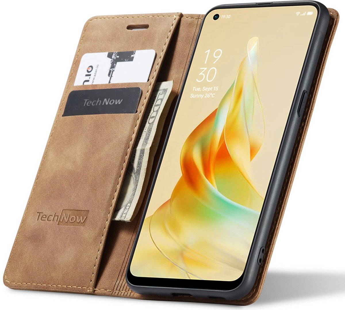 Hoesje geschikt voor Oppo Reno 8T 5G - Book Case Leer Slimline Bruin