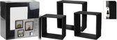 H&S-Collection-3-delige-Wandschapset-28,5x28,5x12-cm-zwart