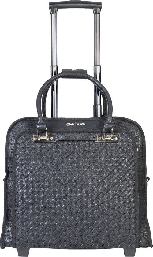 Olivia Lauren Laptoptrolley Dames / Businesstrolley - 17 inch - Kunstleer - Eagle - Zwart