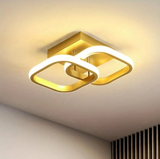 THA Moderne plafondlamp - Verlichting - Bloem Lamp - Plafonniere - Hanglamp - LED - Goud