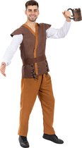 Funidelia | Middeleeuws Boerenkostuum Voor voor mannen - Middeleeuwse, Middeleeuwen, Boeren, Herbergier - Kostuum voor Volwassenen Accessoire verkleedkleding en rekwisieten voor Halloween, carnaval & feesten - Maat S - Bruin