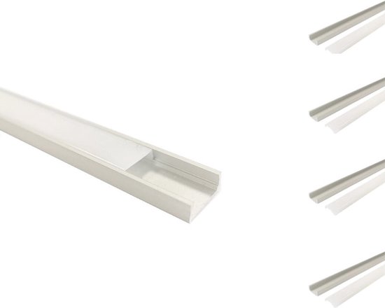 Profilé en aluminium 1m pour bande LED (5 pièces)
