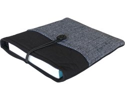 Amenzo® Book Sleeve - 19 x 25 cm - Boek Hoes - Zwart Wit - Book Sleeve voor Boek - Boekbeschermer - 2 Vakken - Boekenhoes Amenzo® Book Sleeve - 19 x 25 cm - Boek Hoes - Zwart Wit - Book Sleeve voor Boek - Boekbeschermer - 2 Vakken - Boekenhoes