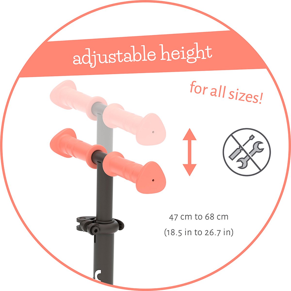 Chillafish Kinderstep 3 Jaar met drie wielen - Roze - Lichtgewicht step meisjes met afneembaar stuur en voetrem - Aanpasbaar in hoogte - Leun-om-te-sturen - Extra grip handgrepen - Model Scotti — afbeelding 8
