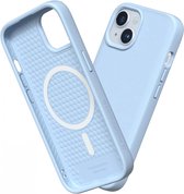 Rhinoshield Solidsuit Hoesje Geschikt voor Apple iPhone 15 Plus | Compatibel met MagSafe | Shockproof Back Cover | Glacier Blue