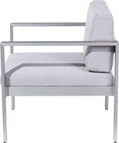 Beliani SALERNO - Chaise de Garden - Grijs - Aluminium