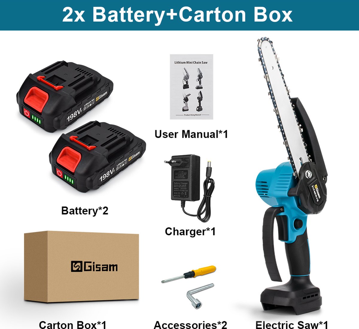 Flitserz - mini tronçonneuse avec batterie - Scie d'élagage - Scie à  branches - Mini