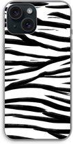 Case Company® - Hoesje geschikt voor iPhone 15 hoesje - Zebra pattern - Soft Cover Telefoonhoesje - Bescherming aan alle Kanten en Schermrand