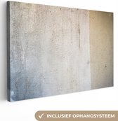 Structure en béton avec différence de couleur 90x60 cm - Tirage photo sur toile (Décoration murale salon / chambre)