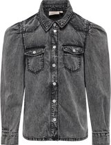ONLY KOGRICKY LS DNM SHIRT QYT Meisjes Blouse - Grey Denim - Maat 128