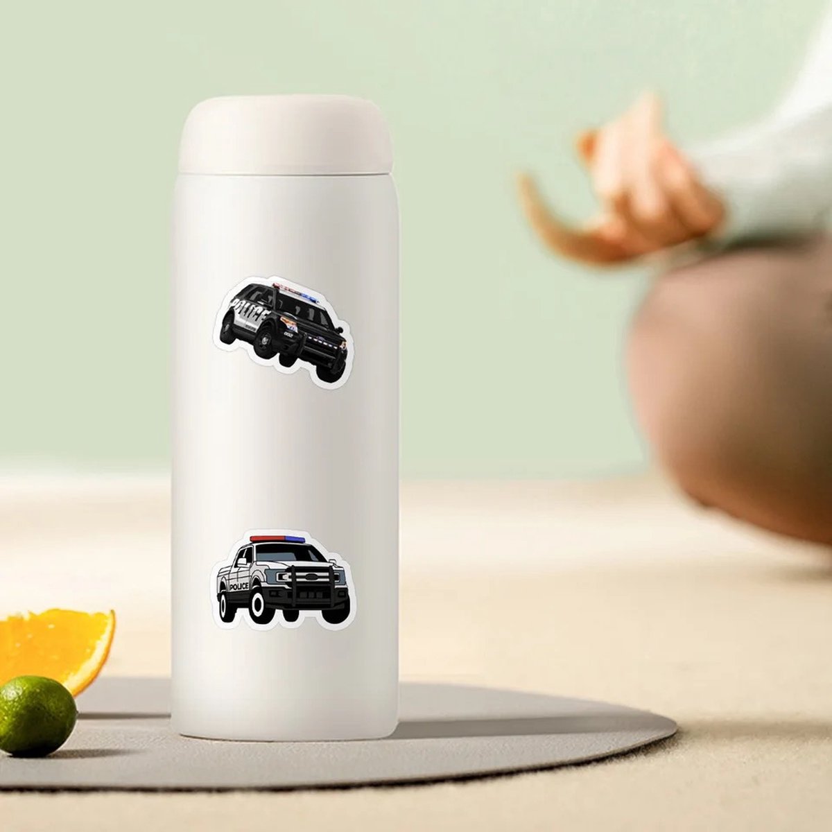 Politieauto's Stickers 50 Stuks | Politie | Auto | Car Stickers | Cop Car | Stoere Stickers | Laptop Stickers | Stickers Kinderen en Volwassenen | Stickervellen | Plakstickers | Koffer Stickers | Stickers Bullet Journal en Planner — afbeelding 4
