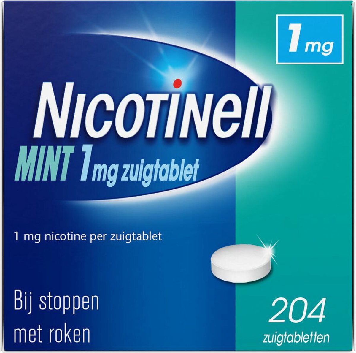 Goedkoopste Nicotinell Zuigtablet Mint 1mg - 1 x 204 zuigtabletten