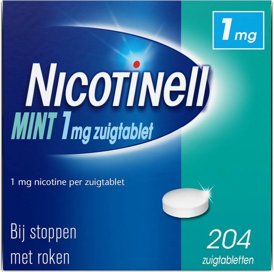 Nicotinell Zuigtablet Mint 1mg - 1 x 204 zuigtabletten