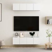 The Living Store Meuble TV Meuble TV - 60 x 30 x 30 cm - aggloméré blanc