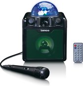 Lenco BTC-050BK - Enceinte Bluetooth sans fil - Ensemble karaoké - Zwart - Set karaoké - Microphone - Enceinte de fête - Mini - Enfant