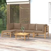 The Living Store Bamboe Tuinset - The Living Store Lounge - Tuinmeubelen - 55x65 cm - Modulair