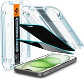 Spigen EZ Fit Glas.tR Apple iPhone 15 Plus Privacy Glass (2-Pack)