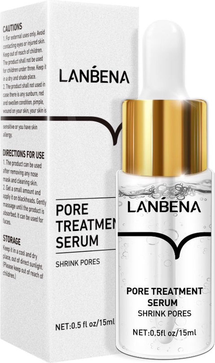 Lanbena Pore Treatment Serum 15ml - Serum Voor Neus Porie Aanscherping Minimizer