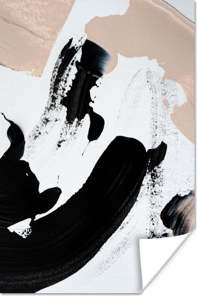 Poster Zwart - Abstract - Design - 40x60 cm