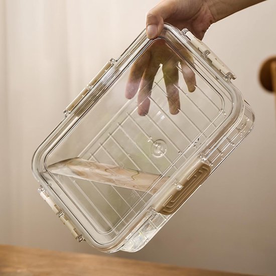 Snackbox met 6 compartimenten, snackbox, snackschaal met deksel, verdeelschaal met deksel, snackschaal met handvat en 6 fruitvorkjes voor fruit Snackbox met 6 compartimenten, snackbox, snackschaal met deksel, verdeelschaal met deksel, snackschaal met handvat en 6 fruitvorkjes voor fruit