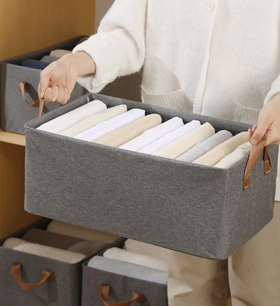 Kastorganizer, Opvouwbare Kledingopbergdoos met Handvatten - Duurzame, Ademende en Praktische Organizer voor Slaapkamer en Kast