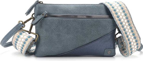 Blauw schoudertasje crossbody Napoli new