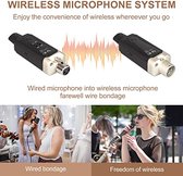T9 Draadloos microfoonsysteem, XLR-zender en XLR-ontvanger Draadloos systeem voor dynamische en condensatormicrofoons, mixer, PA-systeem, luidsprekers
