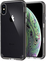 Spigen Neo Hybrid Crystal transparante case iPhone XS doorzichtig hoesje - Grijs