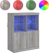 vidaXL-Dressoir-met-LED-verlichting-81x37x100-cm-grijs-sonoma-eiken