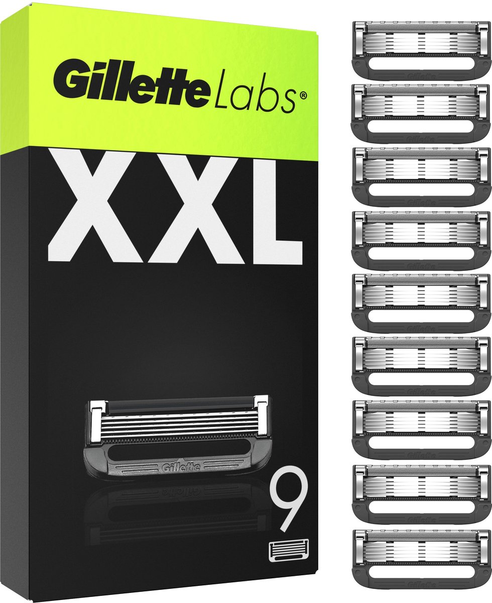 GilletteLabs with exfoliating bar en heated razor navulmesjes - 9 stuks
