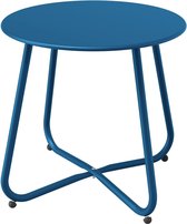 Bijzettafel - Stabiele Bijzettafel - Koffietafel - Kleine Banktafel - Geschikt voor Buiten - Licht - Stabiel - Pauwenblauw