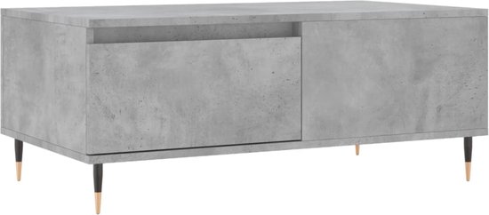 vidaXL Salontafel 90x60x31 cm bewerkt hout betongrijs804179 | fnac België